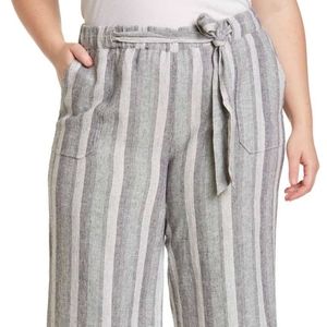 🔥 NEW LINEN BLEND CROPPED PANTS SZ 2X NORDSTROM Caslon